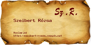 Szeibert Rózsa névjegykártya