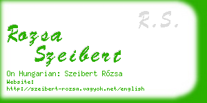 rozsa szeibert business card