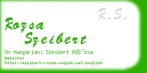 rozsa szeibert business card